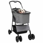 Opvouwbare Huisdier Kinderwagen Grijs 81 x 47 x 99 cm