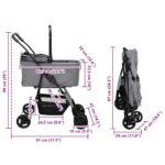 Opvouwbare Huisdier Kinderwagen Grijs 81 x 47 x 99 cm – Image 12