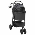 Opvouwbare Huisdier Kinderwagen Zwart 78 x 54 x 101 cm - Afbeelding 2