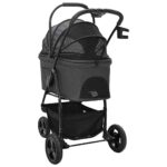 Opvouwbare Huisdier Kinderwagen Zwart 78 x 54 x 101 cm - Afbeelding 8