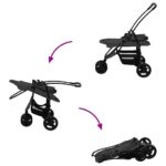 Opvouwbare Huisdier Kinderwagen Zwart 78 x 54 x 101 cm - Afbeelding 12