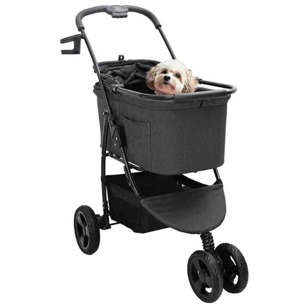 Opvouwbare Huisdier Kinderwagen Zwart 78 x 54 x 101 cm