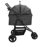 Opvouwbare Huisdier Kinderwagen Zwart 78 x 54 x 101 cm - Afbeelding 7