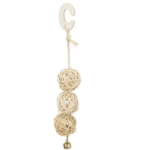 TRIXIE 3 ROTAN BALLEN MET BEL AAN TOUW NATUREL