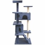 Kattenkrabpaal met sisal krabpalen 125 cm donkerblauw - Image 2