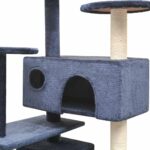 Kattenkrabpaal met sisal krabpalen 125 cm donkerblauw - Image 3