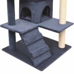 Kattenkrabpaal met sisal krabpalen 125 cm donkerblauw - Image 4