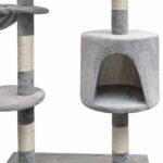 Kattenkrabpaal met sisal krabpalen 125 cm grijs - Image 3