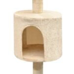 Kattenkrabpaal met sisal krabpalen 125 cm beige - Afbeelding 3