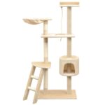 Kattenkrabpaal met sisal krabpalen 150 cm beige