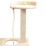 Kattenkrabpaal met sisal krabpalen 150 cm beige - Afbeelding 4