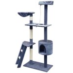 Kattenkrabpaal met sisal krabpalen 150 cm donkerblauw – Image 2