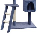 Kattenkrabpaal met sisal krabpalen 150 cm donkerblauw – Image 3