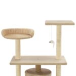 Kattenkrabpaal met sisal krabpalen 95 cm beige – Image 4