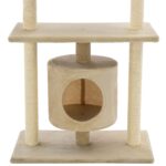 Kattenkrabpaal met sisal krabpalen 95 cm beige – Image 7