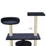 Kattenkrabpaal met sisal krabpalen 95 cm donkerblauw – Image 4