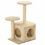 Kattenkrabpaal met sisal krabpalen 60 cm beige - Image 2