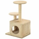 Kattenkrabpaal met sisal krabpalen 60 cm beige - Image 4