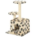 Kattenkrabpaal met sisal krabpalen 60 cm pootafdrukken beige – Image 3