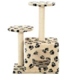 Kattenkrabpaal met sisal krabpalen 60 cm pootafdrukken beige – Image 4