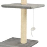 Kattenkrabpaal met sisal krabpalen 260 cm grijs - Image 4