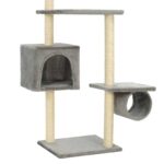 Kattenkrabpaal met sisal krabpalen 260 cm grijs - Image 6