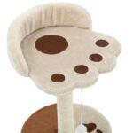 Kattenkrabpaal met sisal krabpaal 40 cm beige en bruin – Image 4