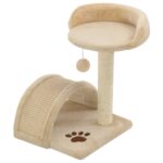 Kattenkrabpaal met sisal krabpaal 40 cm beige en bruin - Image 2