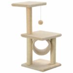 Kattenkrabpaal met sisal krabpalen 65 cm beige – Image 2