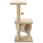 Kattenkrabpaal met sisal krabpalen 65 cm beige – Image 3