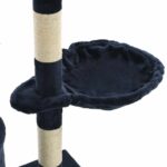 Kattenkrabpaal met sisal krabpalen 138 cm donkerblauw - Image 7