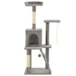 Kattenkrabpaal met sisal krabpalen 120 cm grijs – Image 2