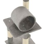 Kattenkrabpaal met sisal krabpalen 65 cm grijs - Image 6