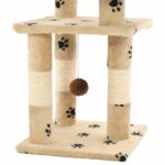 Kattenkrabpaal met sisal krabpalen 65 cm pootafdrukken beige - Image 5