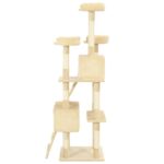 Kattenkrabpaal met sisal krabpalen 170 cm beige – Image 4
