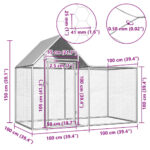 Kippenren 2x1x1,5 m gegalvaniseerd staal – Image 6