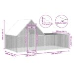 Kippenren 4x2x2 m gegalvaniseerd staal – Image 9