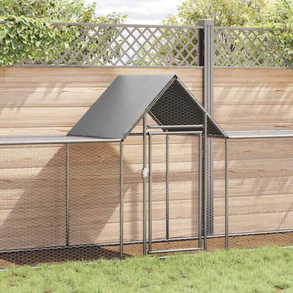 Kippenren 9x1x1,5 m gegalvaniseerd staal