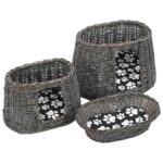 3-delige Kattenmandenset met kussens 47x34x60 cm wilgen - Afbeelding 6