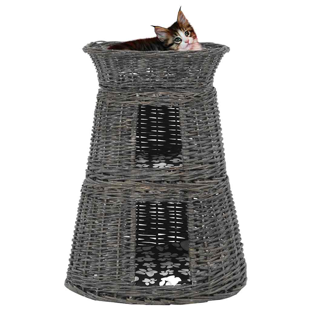 8719883682761_m_en_hd_1.jpg 3-delige Kattenmandenset met kussens 47x34x60 cm wilgen - Afbeelding 1