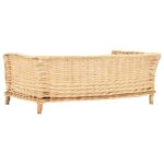 Hondenmand met kussen 90x54x35 cm natuurlijk wilgen - Image 3