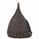 Kattenhuis met kussen tipi 40x60 cm natuurlijk wilgen grijs - Image 4