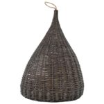 Kattenhuis met kussen tipi 40x60 cm natuurlijk wilgen grijs - Image 5