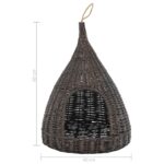 Kattenhuis met kussen tipi 40x60 cm natuurlijk wilgen grijs - Image 8