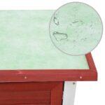 Konijnenhok voor buiten met 1 deur hout rood - Image 7