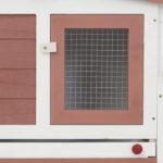 Konijnenhok voor buiten groot 201x45x85 cm hout bruin en wit – Image 6