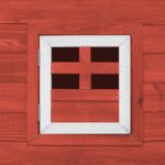 Kippenhok met nachthok hout rood - Afbeelding 6