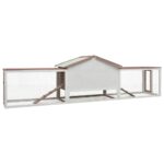 Konijnenhok 310x70x87 cm massief grenen- en vurenhout mokka – Image 4