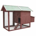 Kippenhok 170x81x110 cm massief grenen- en vurenhout mokka – Image 4