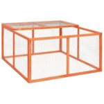 Konijnenhok 124x120x60 cm massief vurenhout